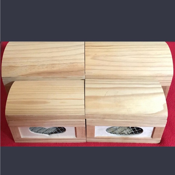 4 Mini unfinished Wood Trunk Boxes (2 sizes) - Picture 2 of 7